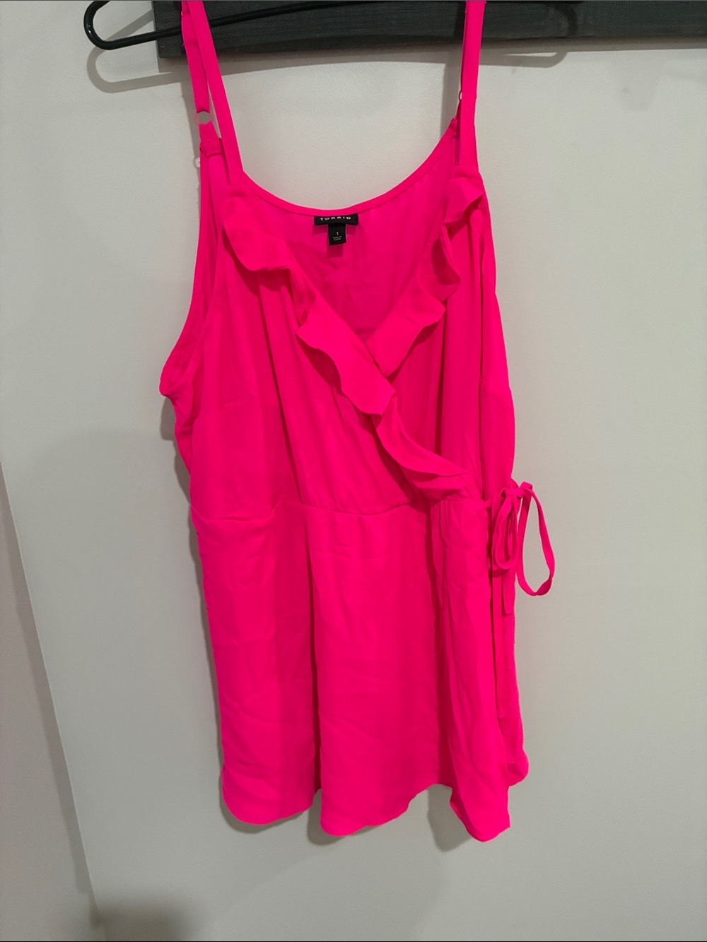 torrid Hot Pink Ruffle Wrap Camisole Top